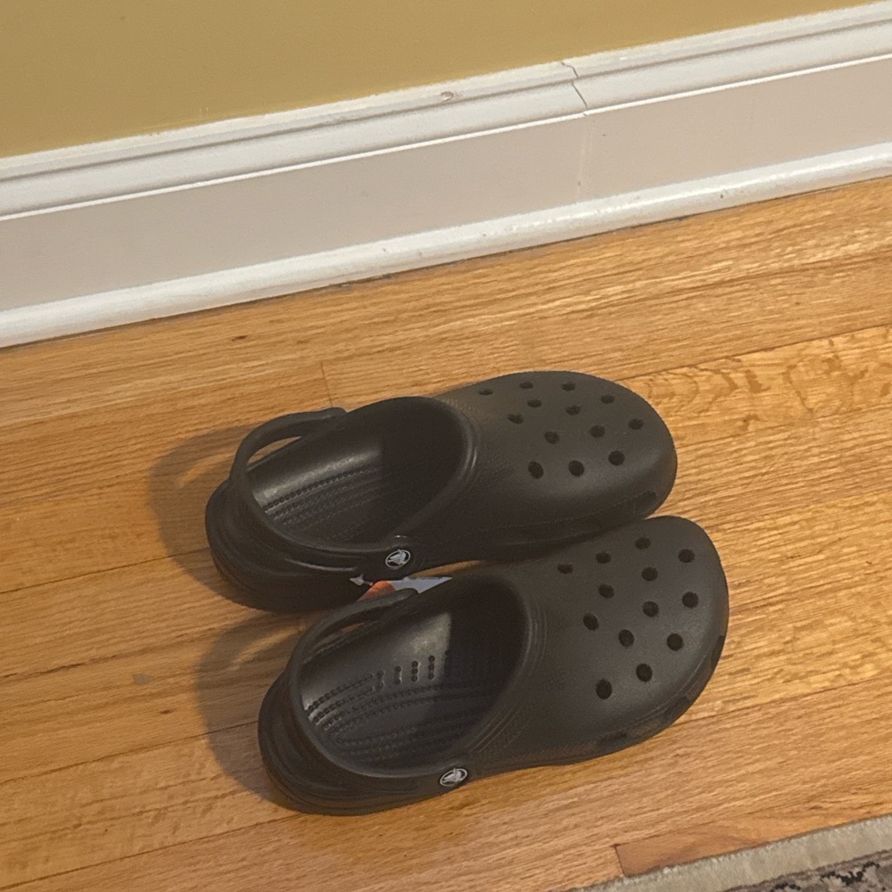 CROCS Kids Black Slip-On Water Shoes